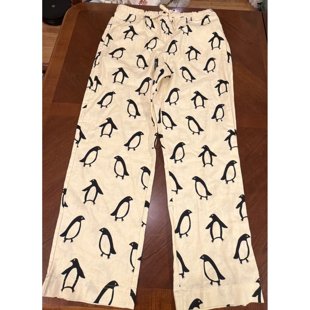 Hanna Andersson Adult Large 100% Cotton Penguin Print Pajama Pants Lounge sz M